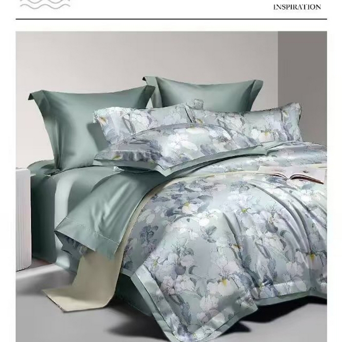 玖玖爱家纺 2025新款长绒棉全棉数码印花四件套 春百里