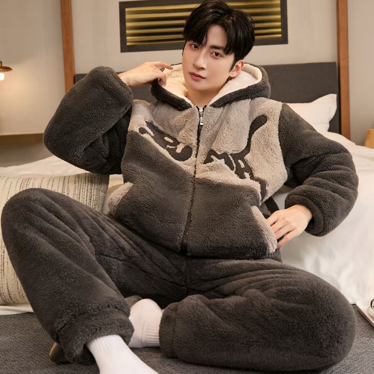 91家纺网 家纺一手货源 找家纺 （总）洛兰沙家居馆 2025新款运动大男孩学生家居服套装