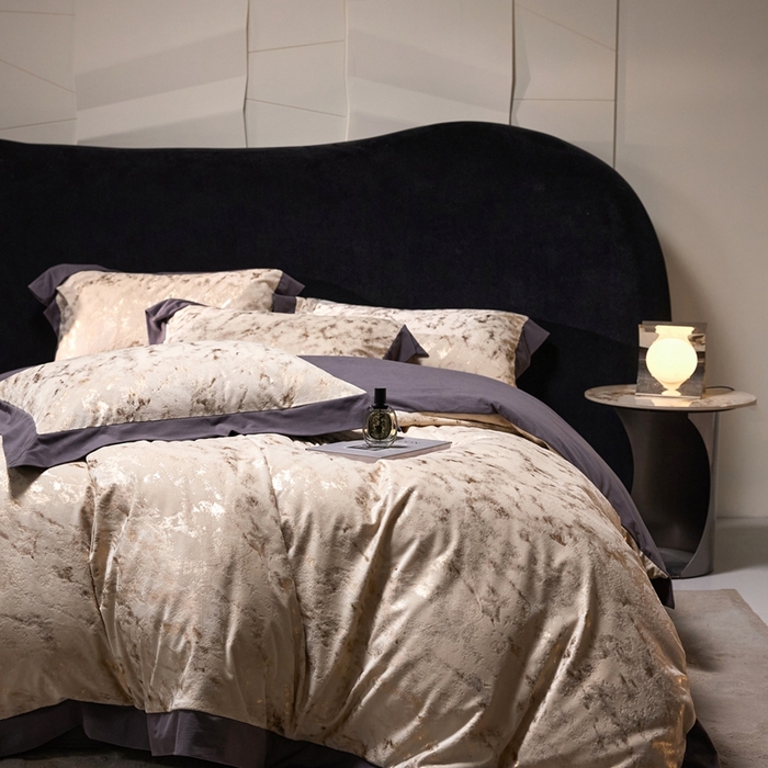 金奇达家纺 2025新款【鎏金谧镜】鎏金系列-羽零™空气拉绒四件套