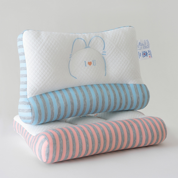 宇诺家纺 2025新款刺绣爱心情侣枕头枕芯 蓝色