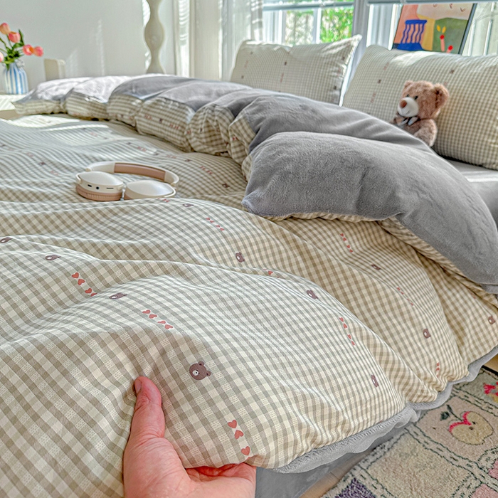 91家纺网 家纺一手货源 找家纺 （总）梦洋家纺 2025新款全棉牛奶绒高克重保暖被套