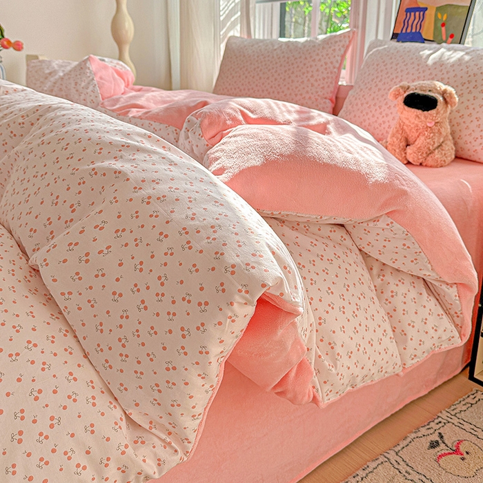 91家纺网 家纺一手货源 找家纺 （总）梦洋家纺 2025新款全棉牛奶绒高克重保暖被套