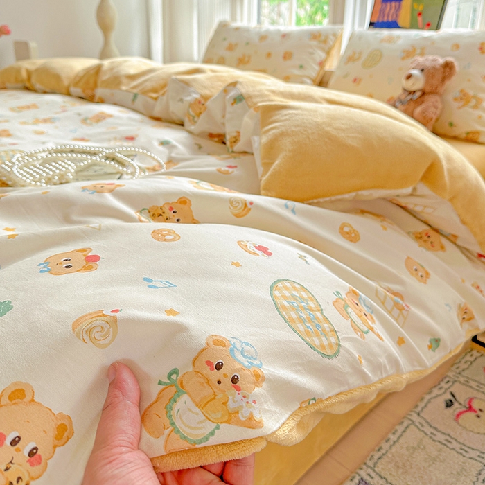 91家纺网 家纺一手货源 找家纺 （总）梦洋家纺 2025新款全棉牛奶绒高克重保暖被套