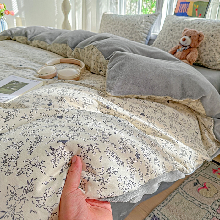 91家纺网 家纺一手货源 找家纺 （总）梦洋家纺 2025新款全棉牛奶绒高克重保暖被套