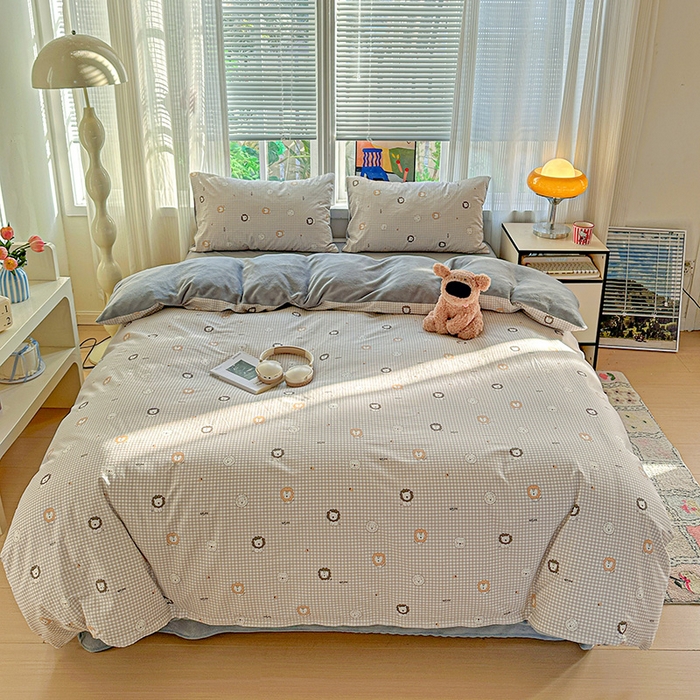 91家纺网 家纺一手货源 找家纺 梦洋家纺 2025新款全棉牛奶绒高克重保暖被套 麦克狮