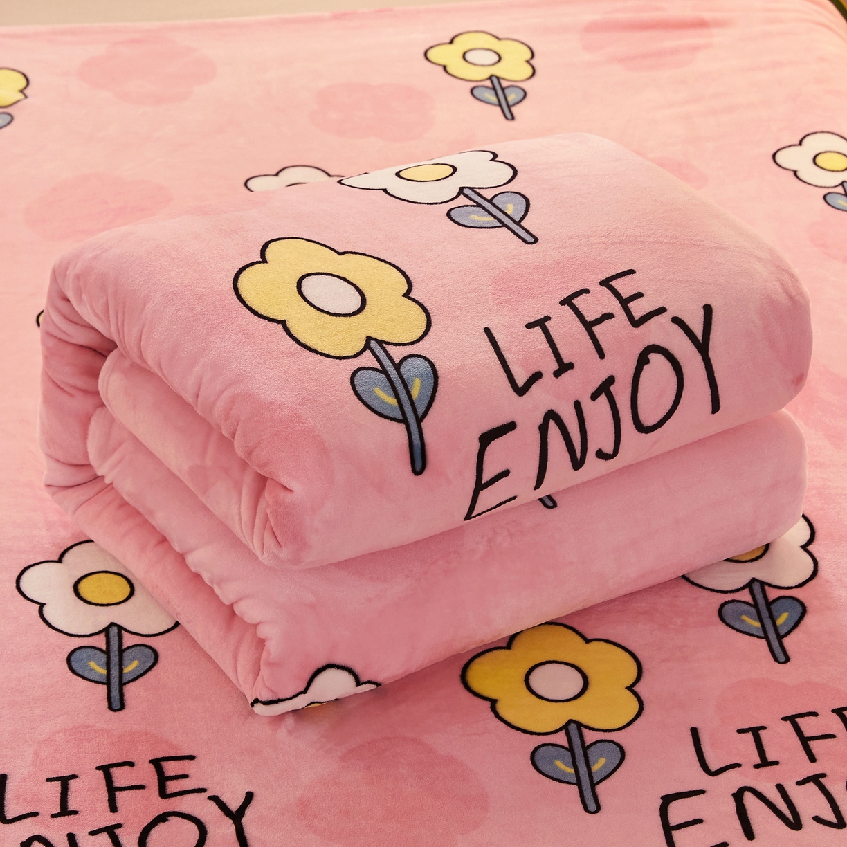 91家纺网 家纺一手货源 找家纺 （总）益利多 2025新款牛奶绒毛毯午睡毯空调毯子珊瑚绒毛毯200克毯子可压缩跨境