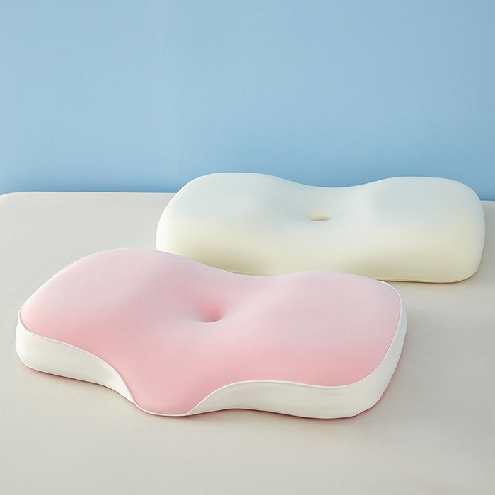 91家纺网 家纺一手货源 找家纺 纳斯顿家纺 2025新款麻绳款生物基记忆枕枕头枕芯 少女粉