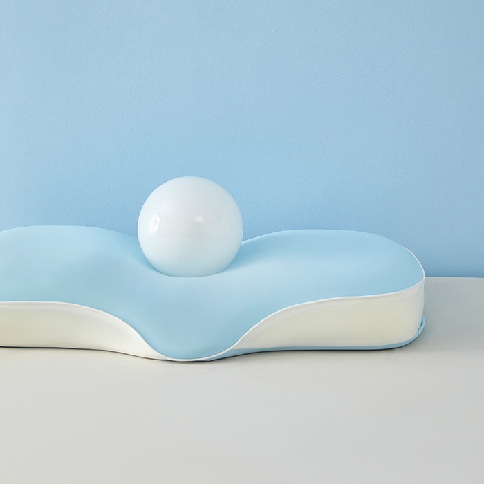 91家纺网 家纺一手货源 找家纺 纳斯顿家纺 2025新款麻绳款生物基记忆枕枕头枕芯 天空蓝