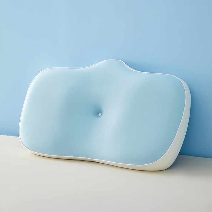 91家纺网 家纺一手货源 找家纺 纳斯顿家纺 2025新款麻绳款生物基记忆枕枕头枕芯 天空蓝