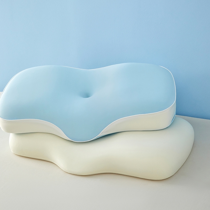 91家纺网 家纺一手货源 找家纺 纳斯顿家纺 2025新款麻绳款生物基记忆枕枕头枕芯 天空蓝