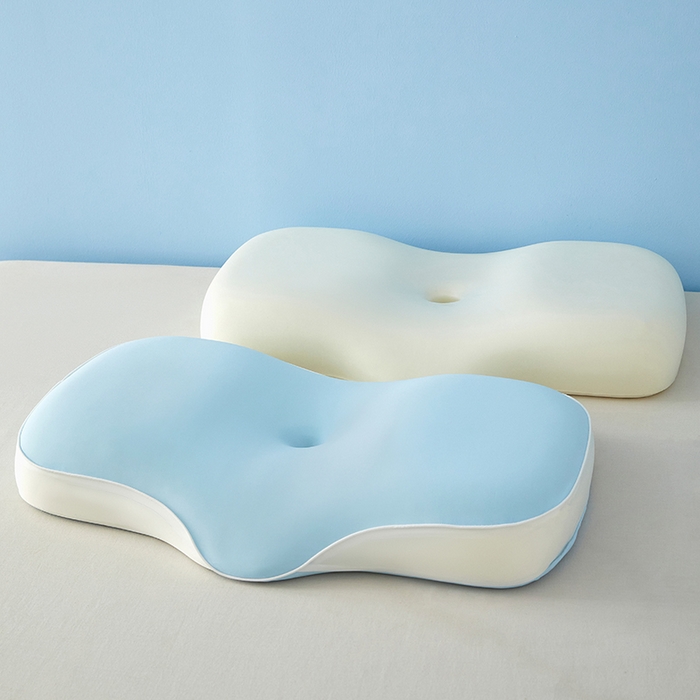 91家纺网 家纺一手货源 找家纺 纳斯顿家纺 2025新款麻绳款生物基记忆枕枕头枕芯 天空蓝