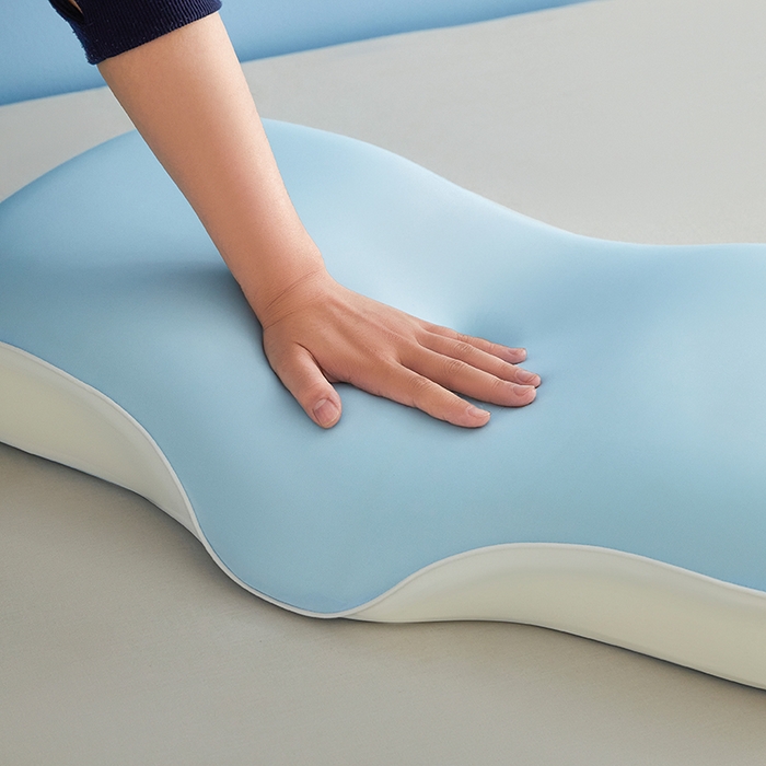 91家纺网 家纺一手货源 找家纺 纳斯顿家纺 2025新款麻绳款生物基记忆枕枕头枕芯 天空蓝