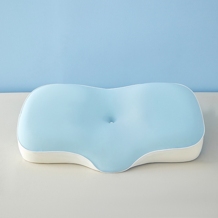 91家纺网 家纺一手货源 找家纺 纳斯顿家纺 2025新款麻绳款生物基记忆枕枕头枕芯 天空蓝