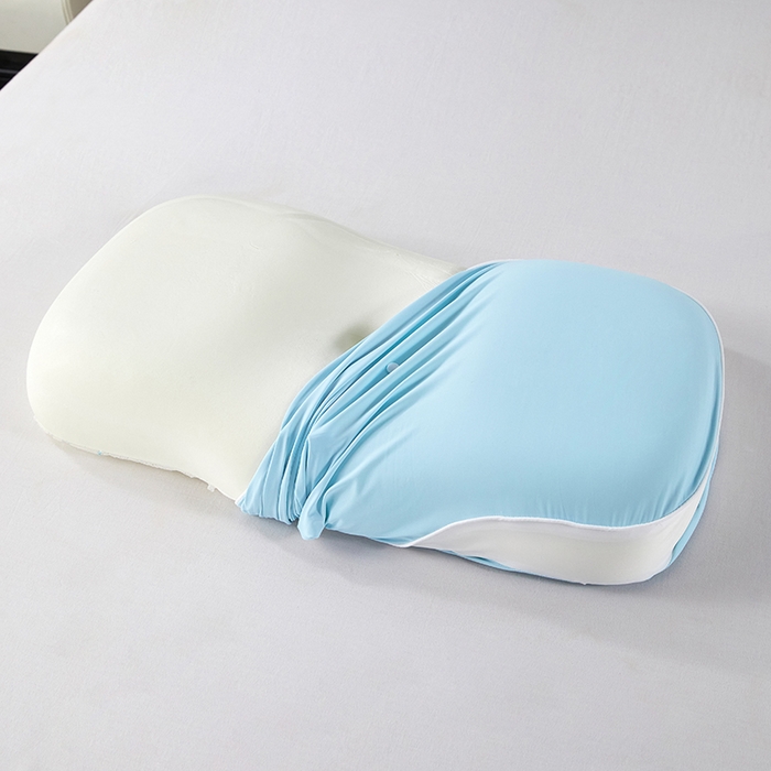 91家纺网 家纺一手货源 找家纺 纳斯顿家纺 2025新款麻绳款生物基记忆枕枕头枕芯 天空蓝