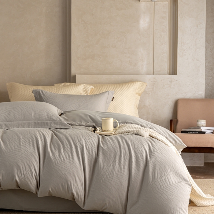 91家纺网 家纺一手货源 找家纺 （总）莱豫家纺 2025新款100支长绒棉纯棉提花磨毛四件套