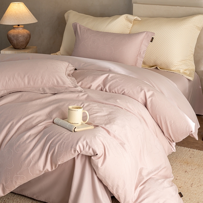 91家纺网 家纺一手货源 找家纺 （总）莱豫家纺 2025新款100支长绒棉纯棉提花磨毛四件套