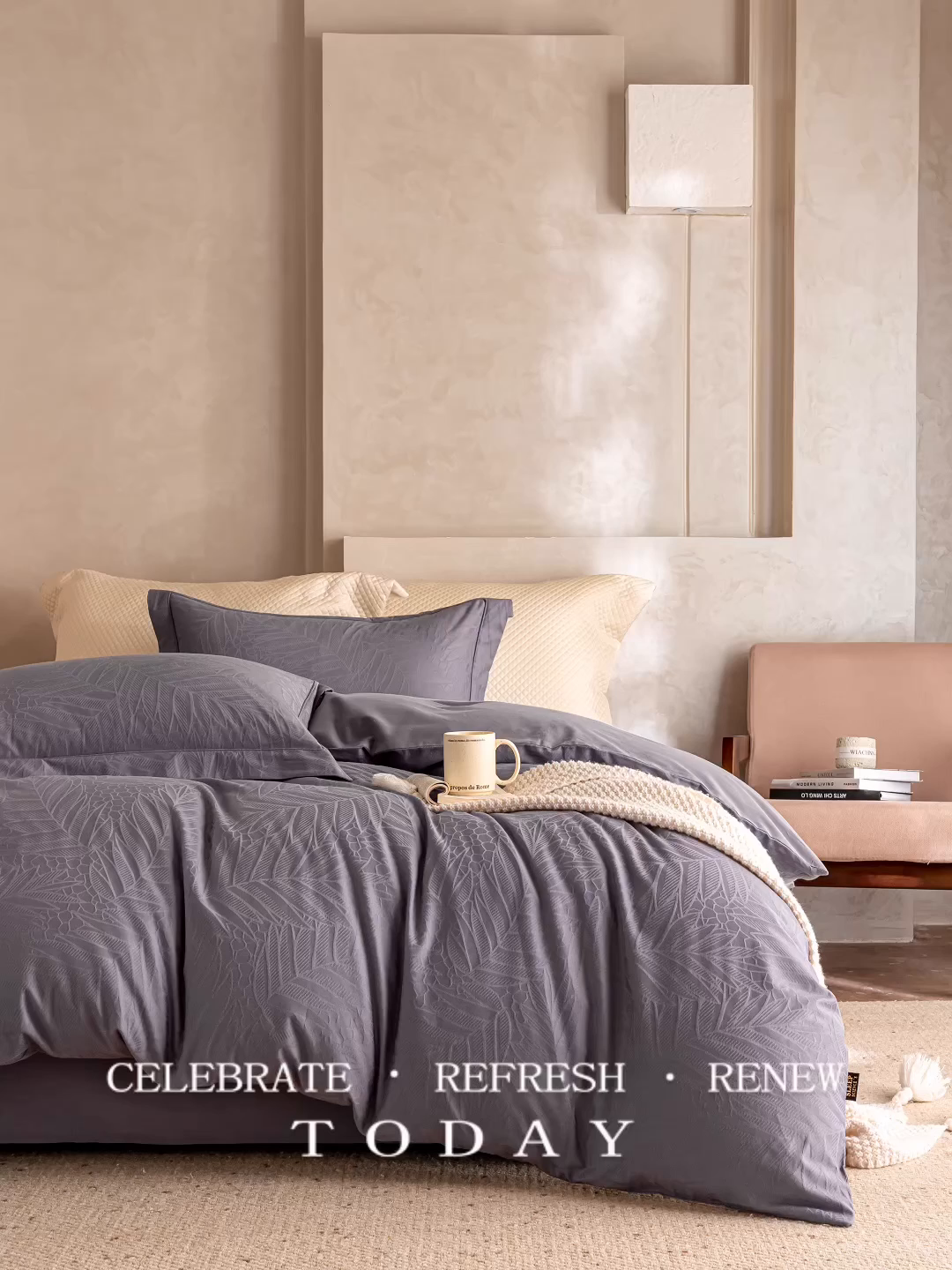 91家纺网 家纺一手货源 找家纺 莱豫家纺 2025新款100支长绒棉纯棉提花磨毛四件套 花蔓蓝莲紫