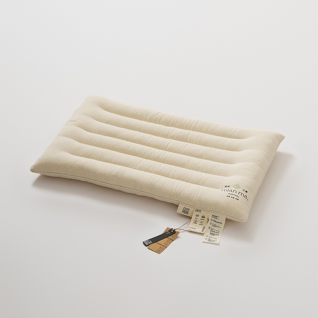 91家纺网 家纺一手货源 找家纺 境月枕芯坊 2025新款棉麻舒适护颈枕枕头枕芯 棉麻舒适护颈枕-中软款