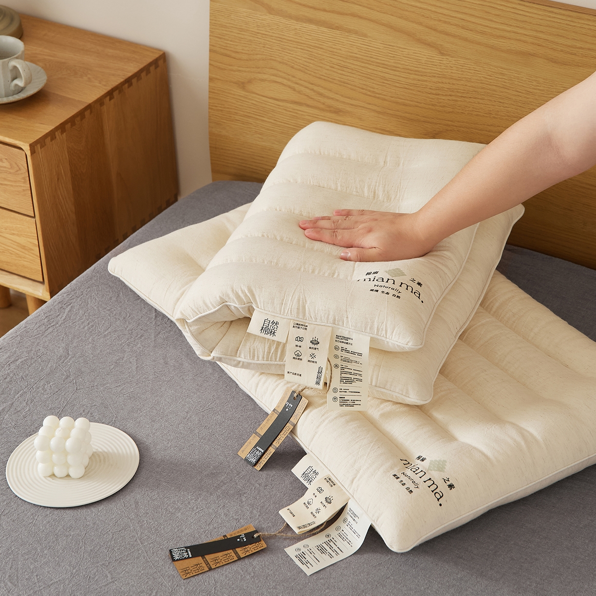 91家纺网 家纺一手货源 找家纺 （总）境月枕芯坊 2025新款棉麻舒适护颈枕枕头枕芯