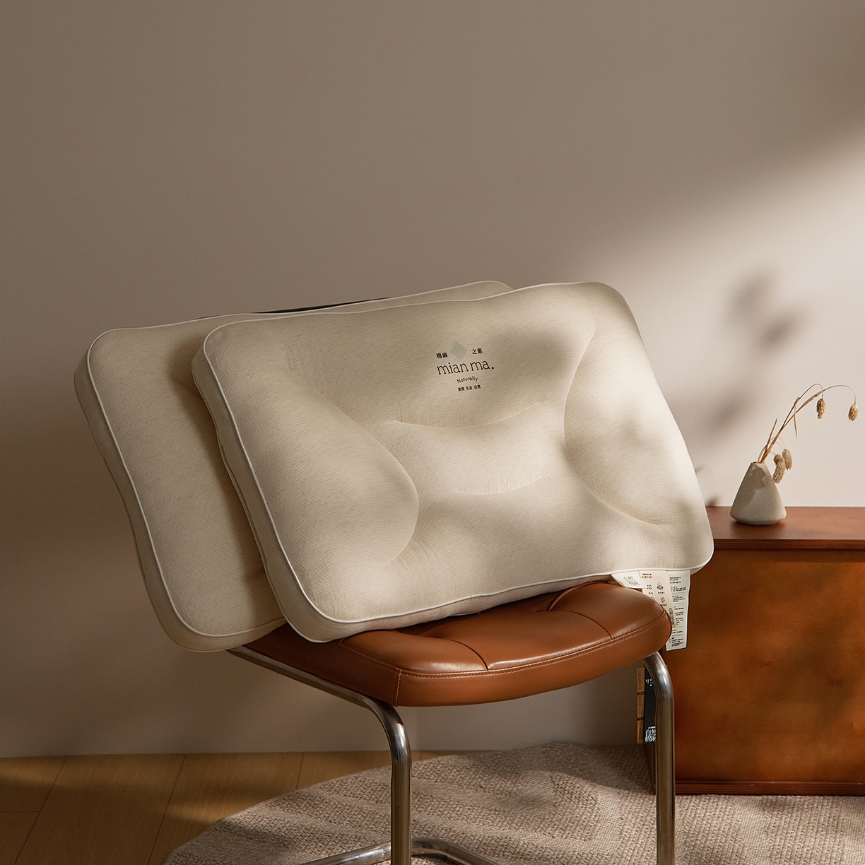 91家纺网 家纺一手货源 找家纺 （总）境月枕芯坊 2025新款棉麻舒悦护颈枕枕头枕芯