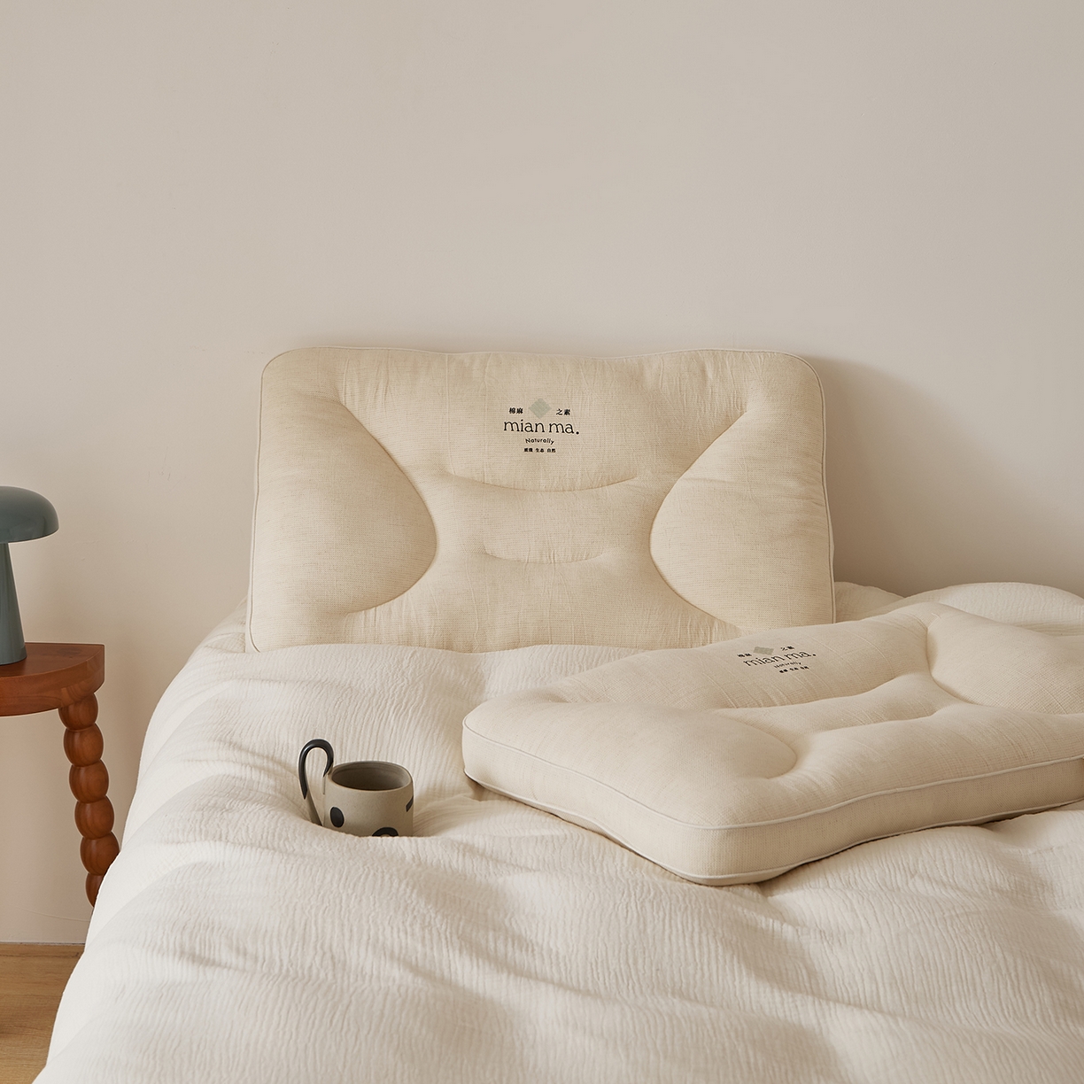 91家纺网 家纺一手货源 找家纺 （总）境月枕芯坊 2025新款棉麻舒悦护颈枕枕头枕芯