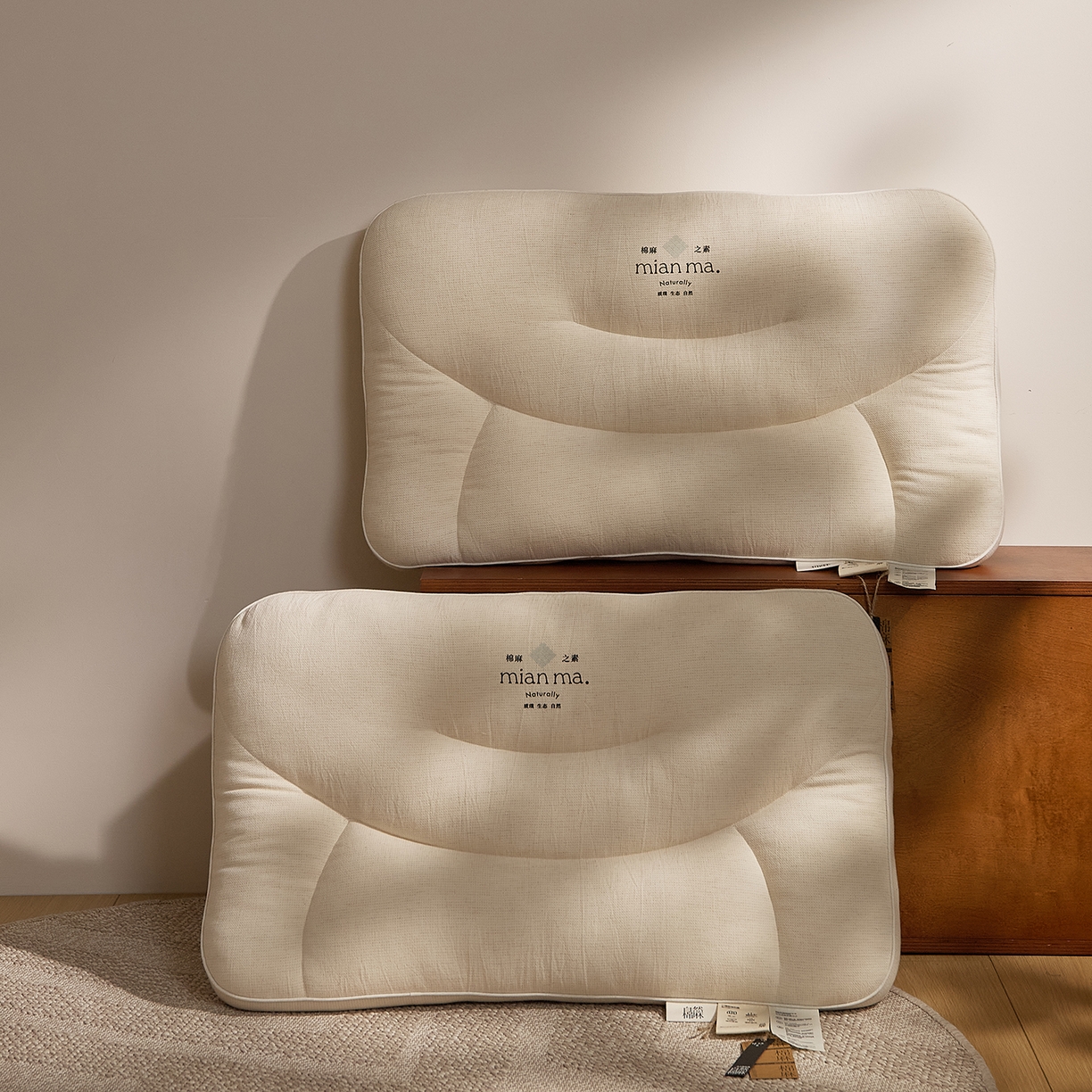 91家纺网 家纺一手货源 找家纺 （总）境月枕芯坊 2025新款棉麻优享护颈枕枕头枕芯