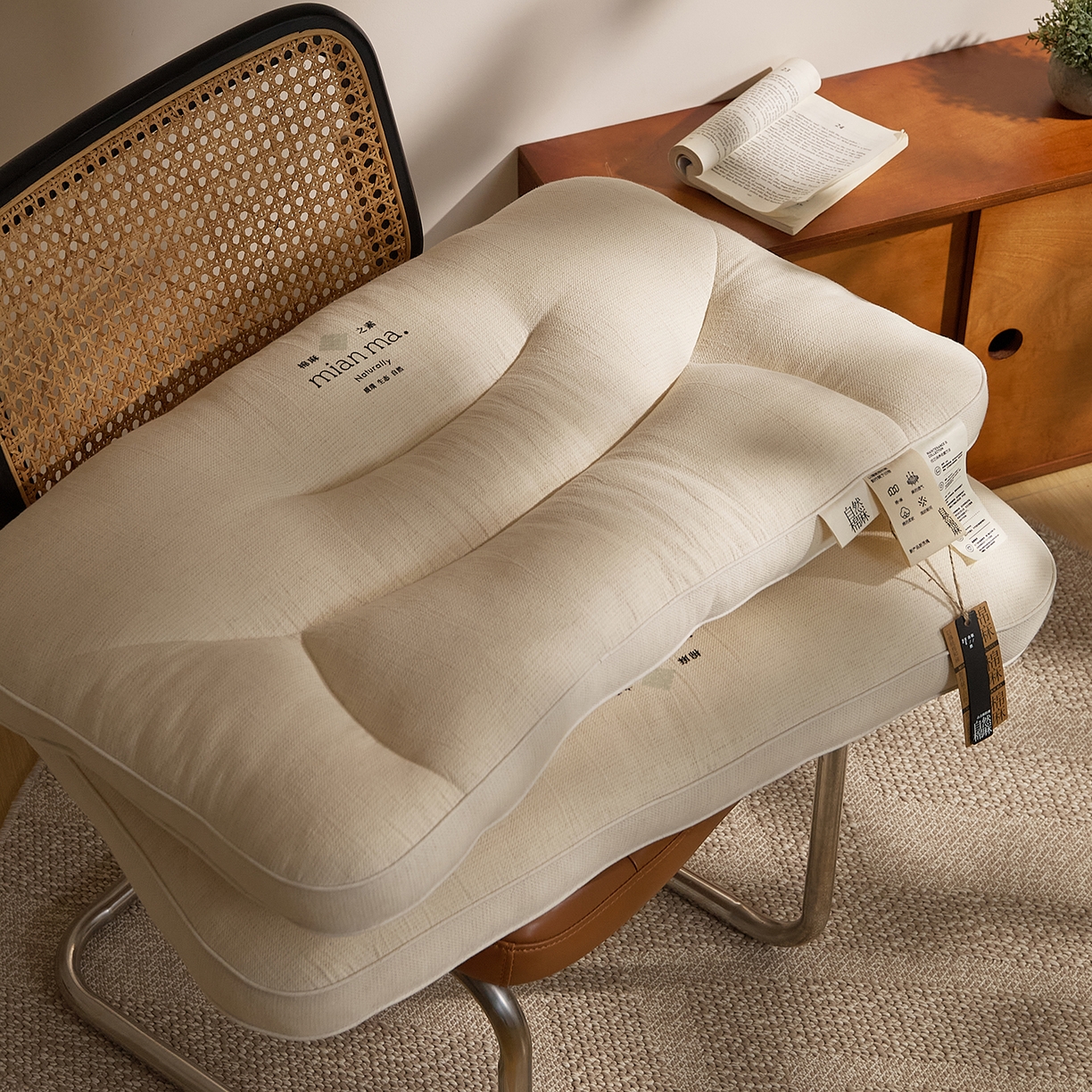 91家纺网 家纺一手货源 找家纺 （总）境月枕芯坊 2025新款棉麻优享护颈枕枕头枕芯