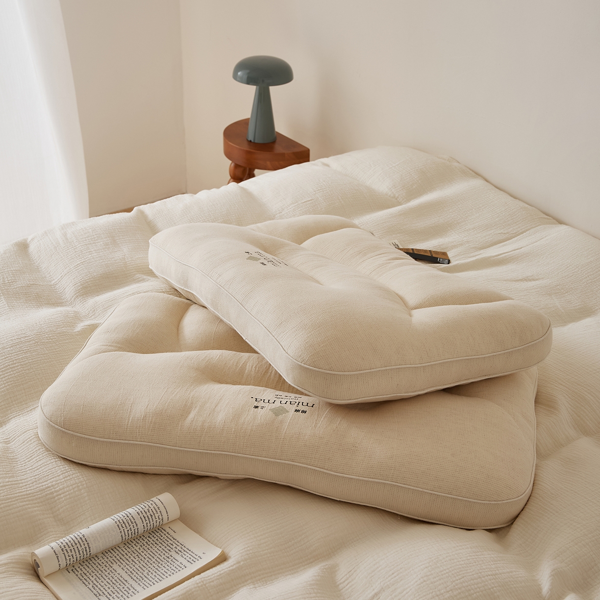 91家纺网 家纺一手货源 找家纺 （总）境月枕芯坊 2025新款棉麻优享护颈枕枕头枕芯