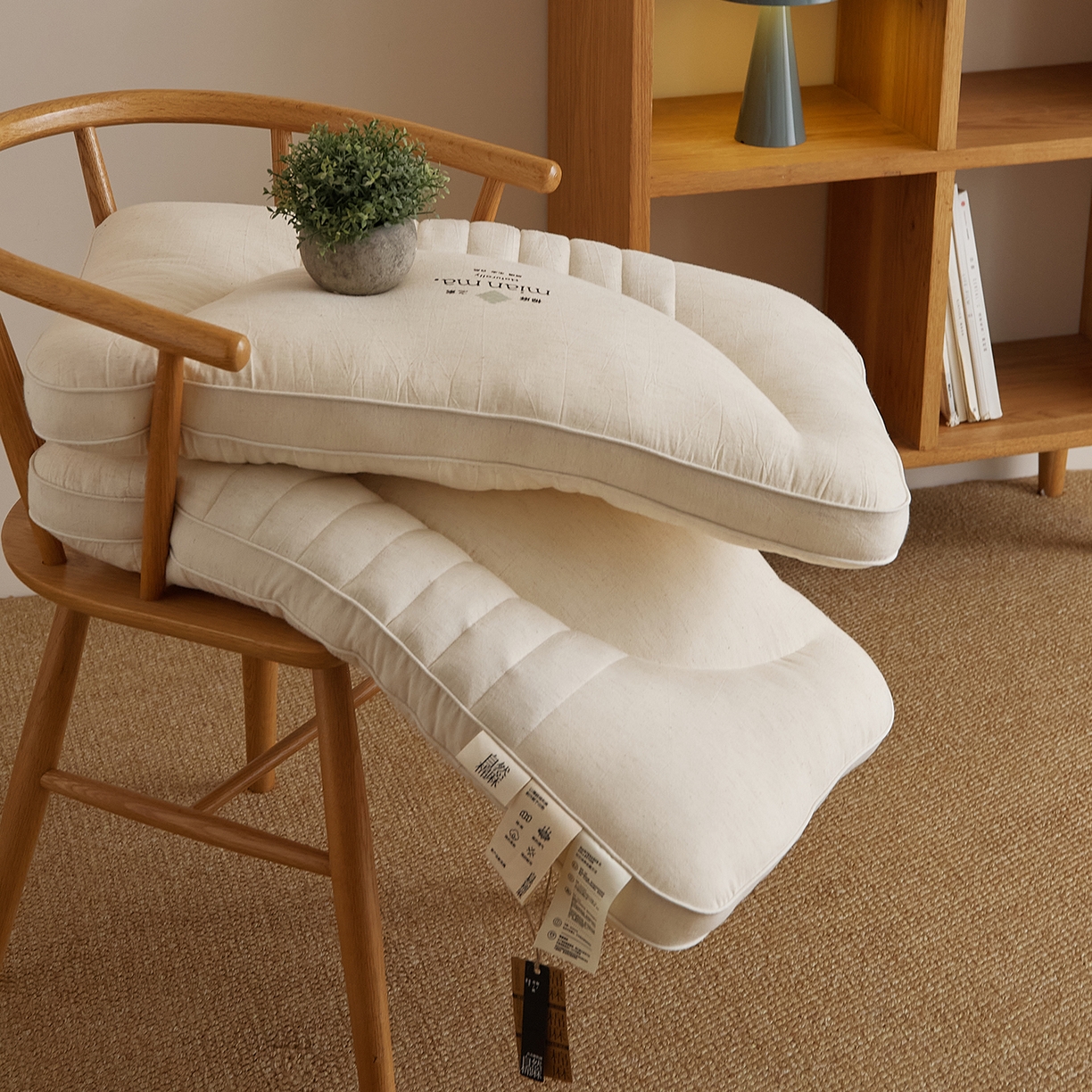 91家纺网 家纺一手货源 找家纺 （总）境月枕芯坊 2025新款棉麻茶香枕枕头枕芯