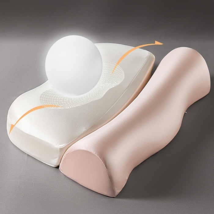 91家纺网 家纺一手货源 找家纺 （总）盛隆 2025新款深睡零压记忆护颈颈椎枕芯慢回弹牵引二合一牵引组合枕头