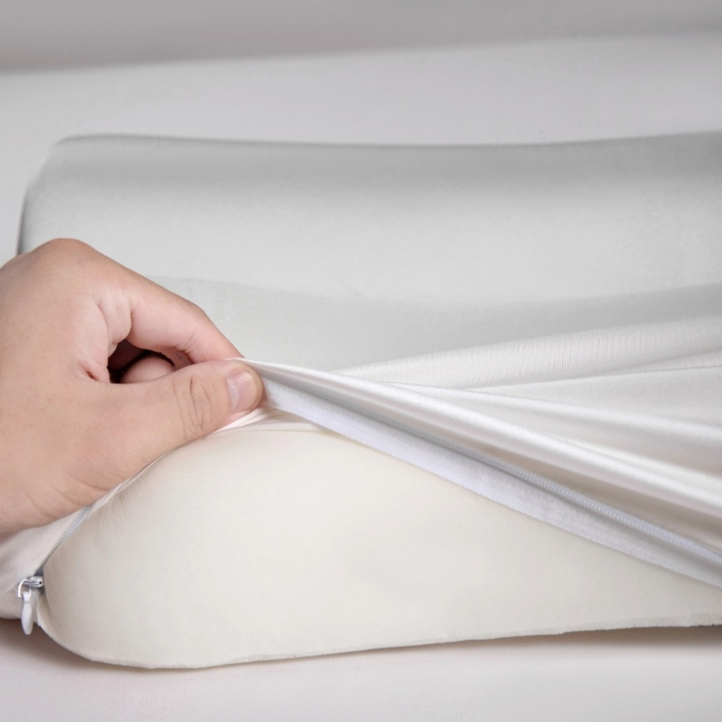 91家纺网 家纺一手货源 找家纺 盛隆 2025新款深睡零压记忆护颈颈椎枕芯慢回弹牵引二合一牵引组合枕头 灰色