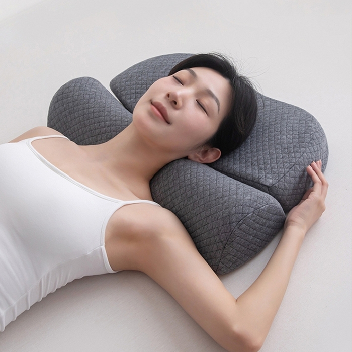 91家纺网 家纺一手货源 找家纺 盛隆 2025新款颈椎修复枕记忆枕枕头枕芯 灰色