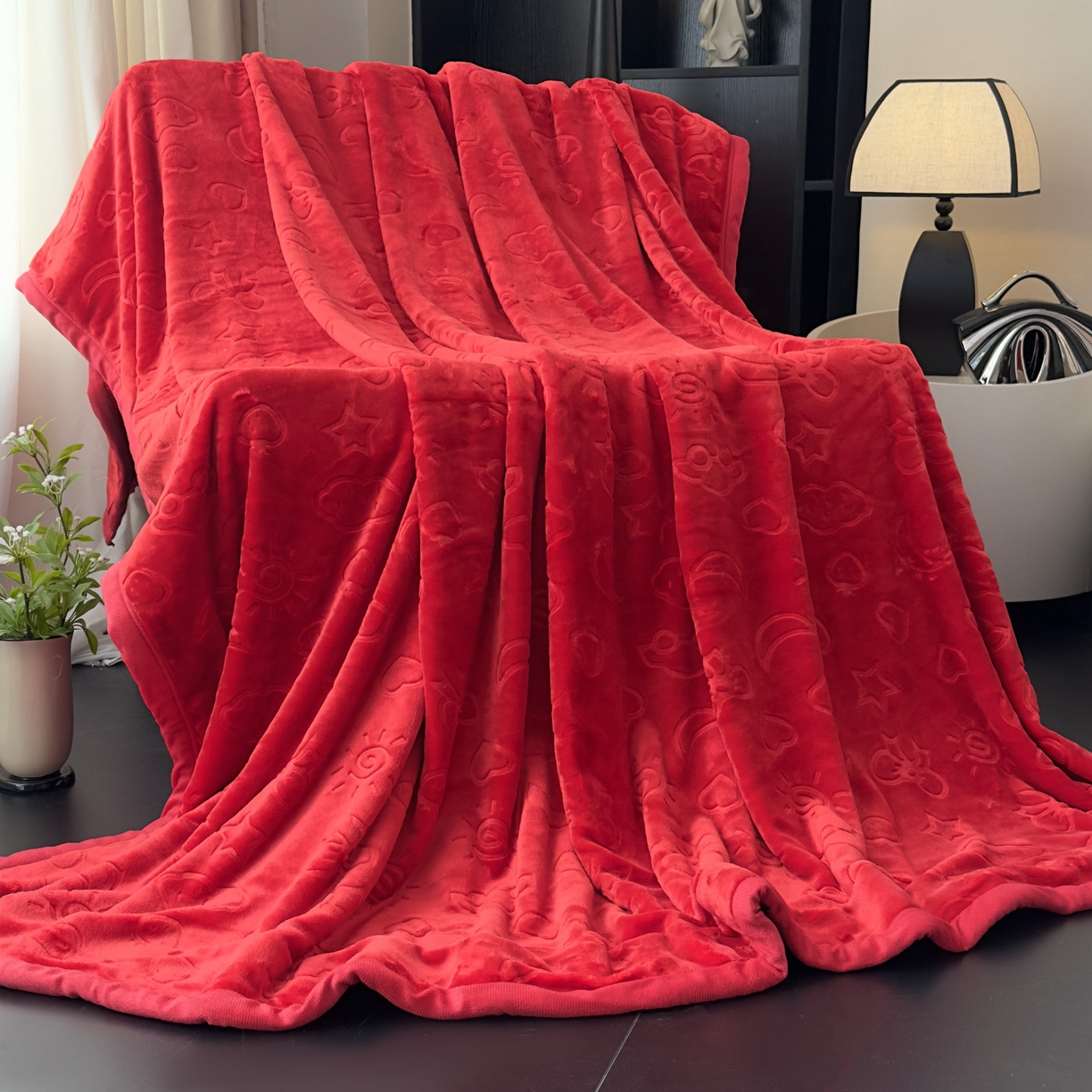 91家纺网 家纺一手货源 找家纺 （总）爱彼家纺 2025冬季新款星星月岁云毯毛毯加厚暖绒毯子星星月岁系列一