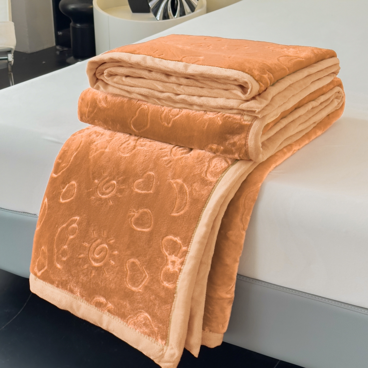 91家纺网 家纺一手货源 找家纺 爱彼家纺 2025冬季新款星星月岁云毯毛毯加厚暖绒毯子星星月岁系列一 星星月岁云毯浅咖