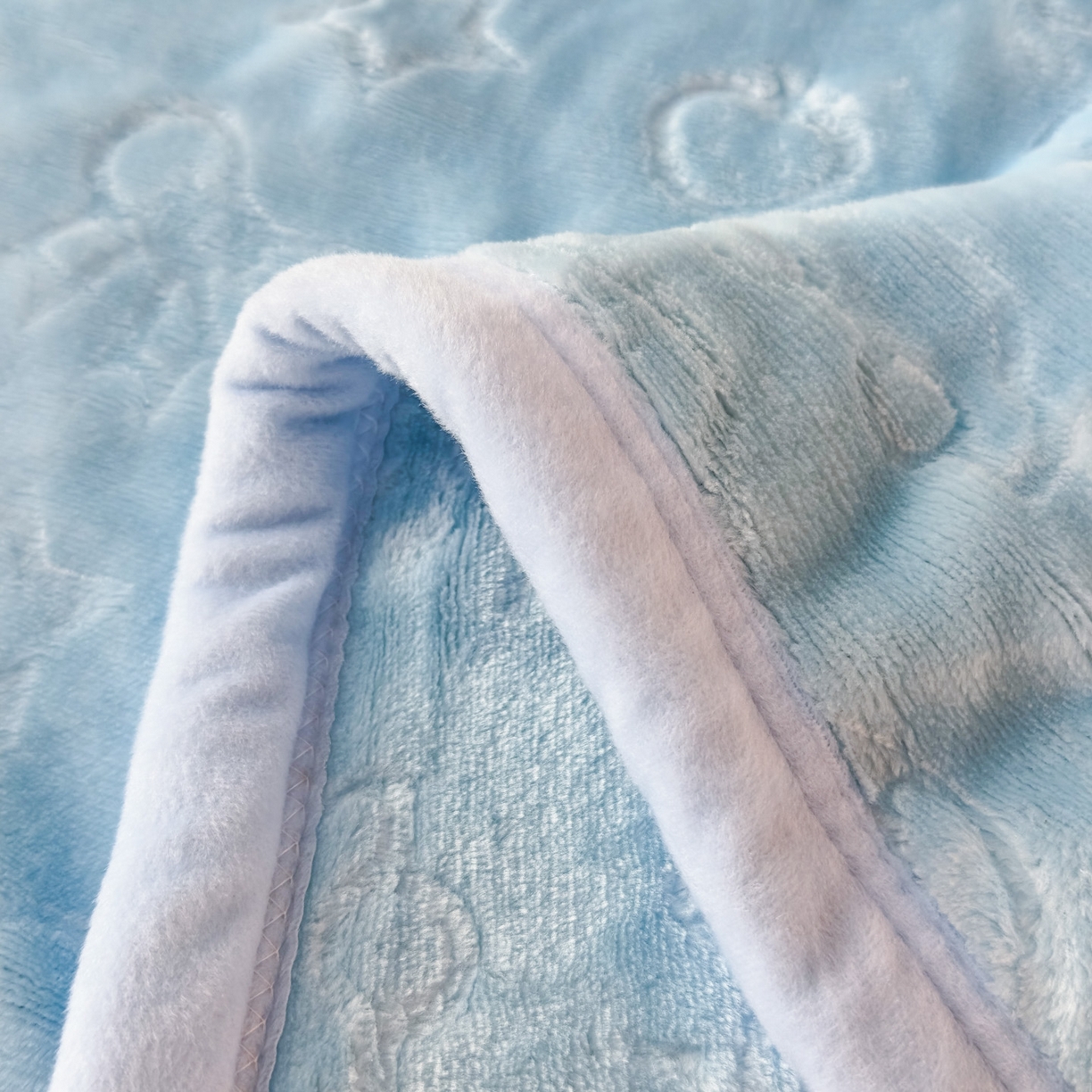 91家纺网 家纺一手货源 找家纺 爱彼家纺 2025冬季新款星星月岁云毯毛毯加厚暖绒毯子星星月岁系列一 星星月岁云毯天兰