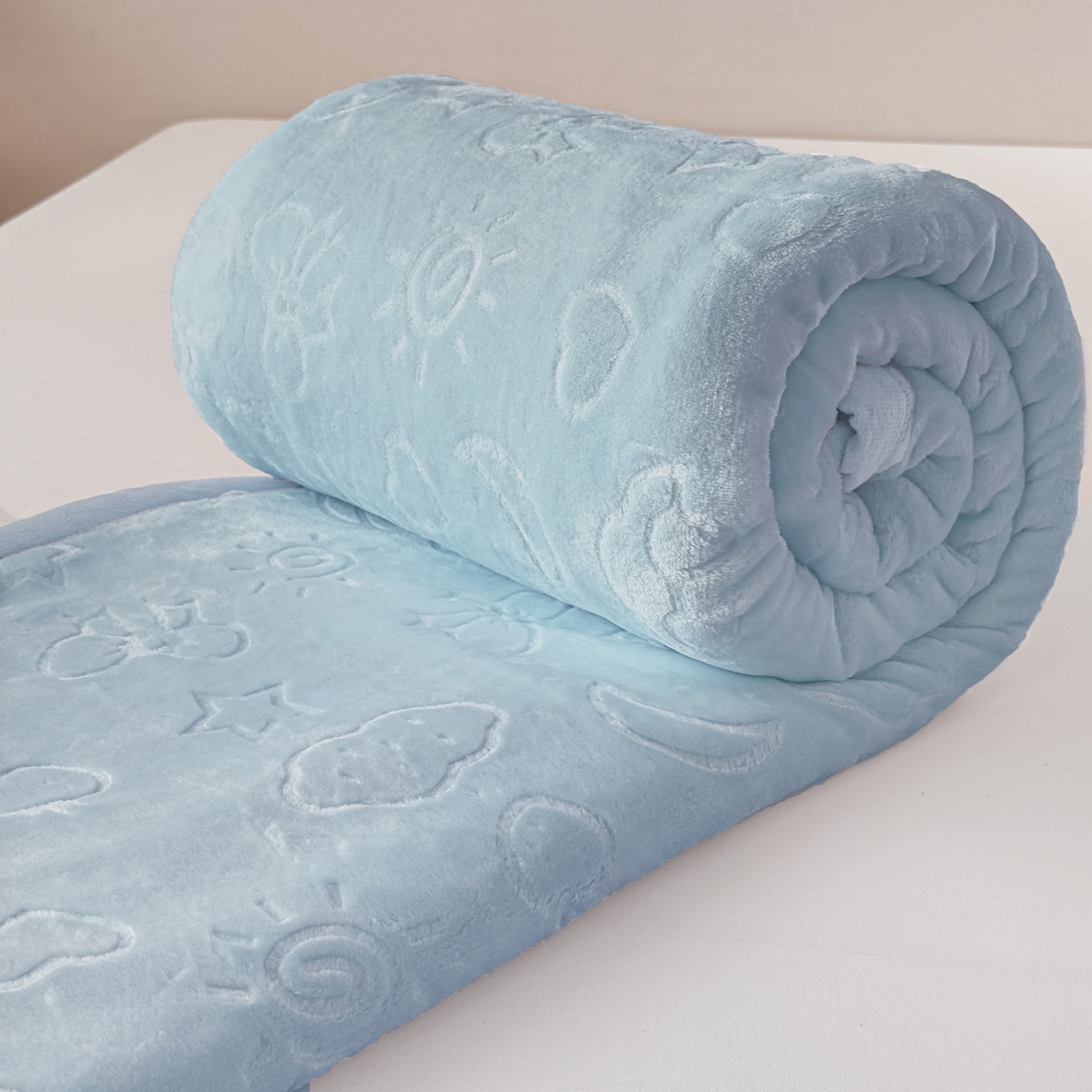 91家纺网 家纺一手货源 找家纺 爱彼家纺 2025冬季新款星星月岁云毯毛毯加厚暖绒毯子星星月岁系列一 星星月岁云毯天兰