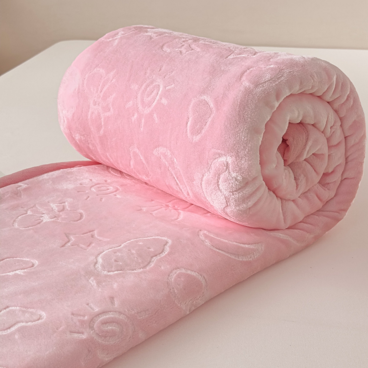 91家纺网 家纺一手货源 找家纺 爱彼家纺 2025冬季新款星星月岁云毯毛毯加厚暖绒毯子星星月岁系列一 星星月岁云毯悠悠粉