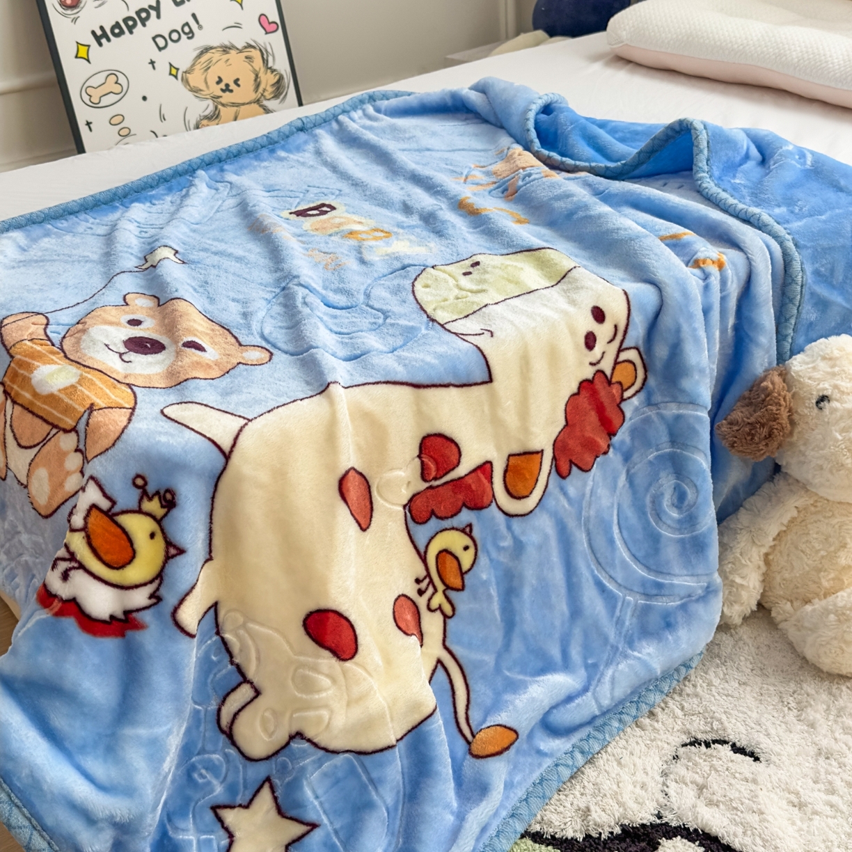 91家纺网 家纺一手货源 找家纺 （总）爱彼家纺 2025冬季热门拉舍尔双层云绒童毯盖毯毯子-系列一