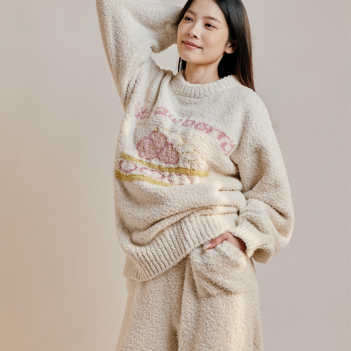 91家纺网 家纺一手货源 找家纺 暖绵绵家纺 2025新款软糯慵懒舒适半边绒家居服-点心系列（零售价不得低于173元） 点心系列-恰贝塔