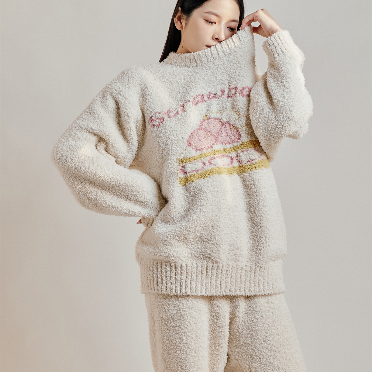 91家纺网 家纺一手货源 找家纺 暖绵绵家纺 2025新款软糯慵懒舒适半边绒家居服-点心系列（零售价不得低于173元） 点心系列-恰贝塔