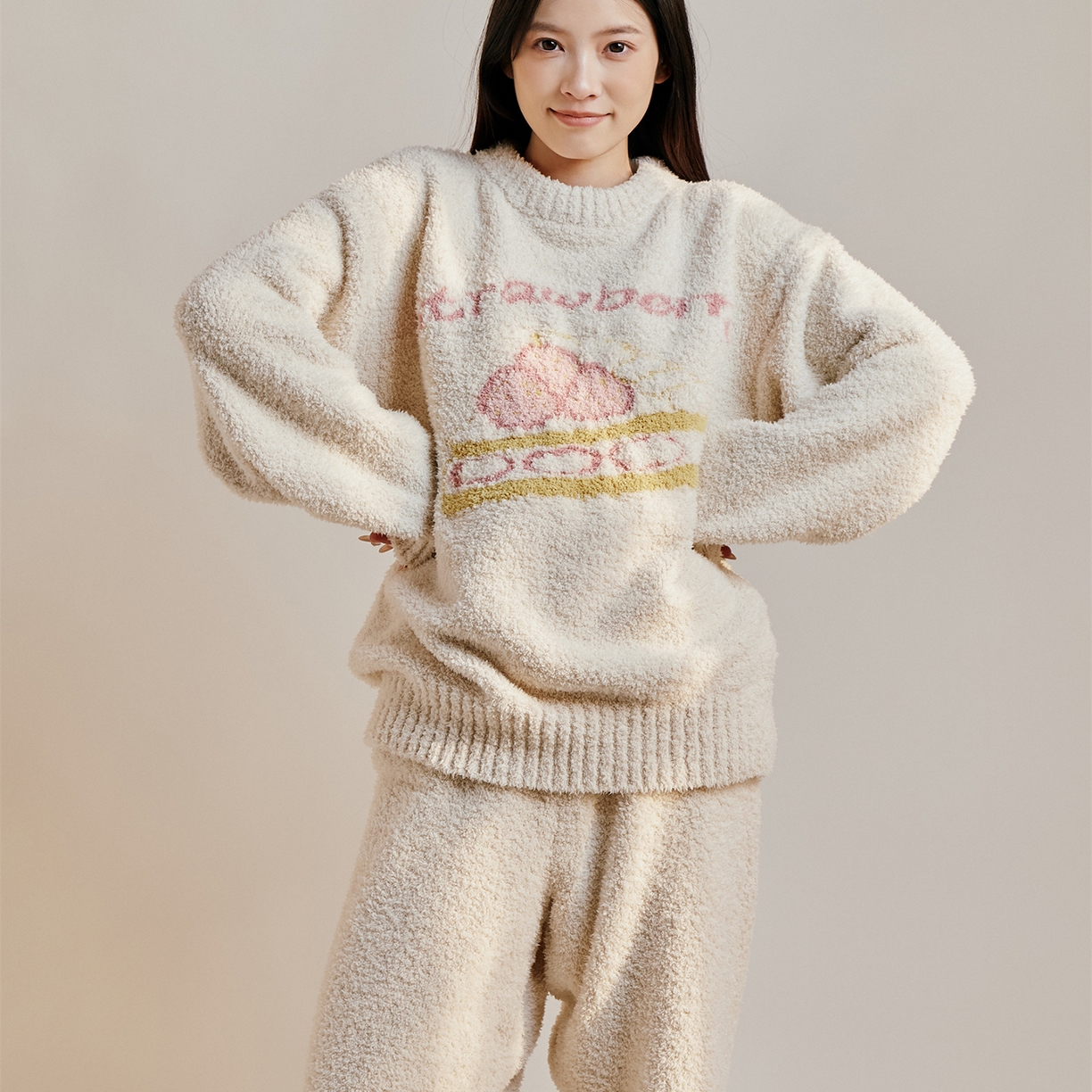 91家纺网 家纺一手货源 找家纺 暖绵绵家纺 2025新款软糯慵懒舒适半边绒家居服-点心系列（零售价不得低于173元） 点心系列-恰贝塔