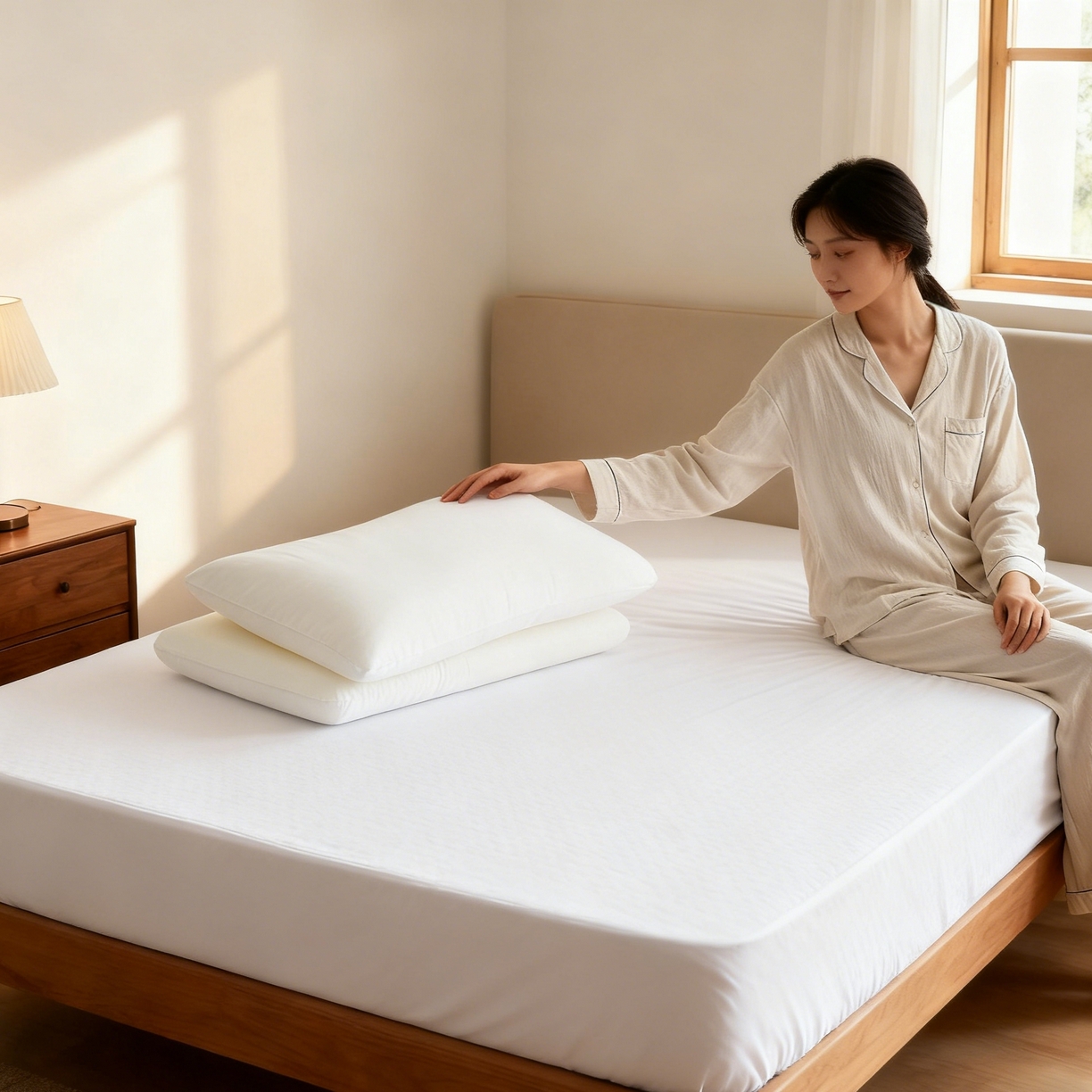 91家纺网 家纺一手货源 找家纺 （总）安力森/诚臻酒店用品 2025新款护颈枕单人睡眠枕头 慢回弹记忆棉枕芯家用宿舍学生颈椎枕 助眠透气枕