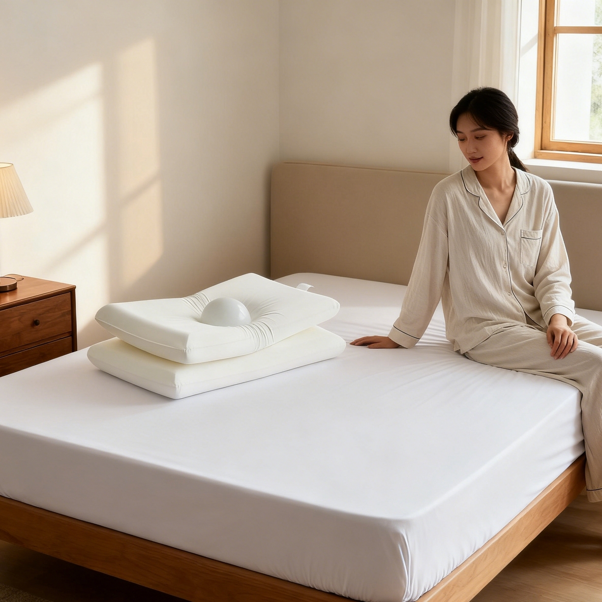 91家纺网 家纺一手货源 找家纺 （总）安力森/诚臻酒店用品 2025新款护颈枕单人睡眠枕头 慢回弹记忆棉枕芯家用宿舍学生颈椎枕 助眠透气枕