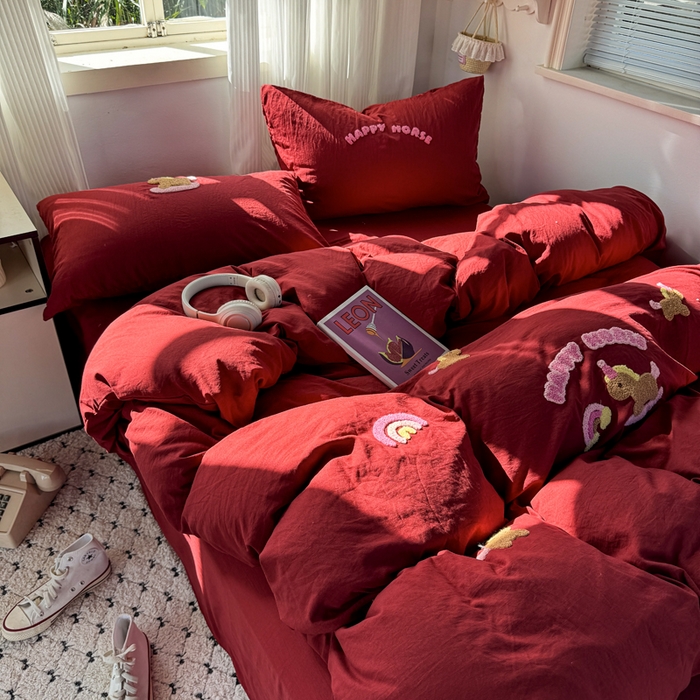 91家纺网 家纺一手货源 找家纺 （总）优兰朵 2025新款水洗棉印花毛巾绣四件套