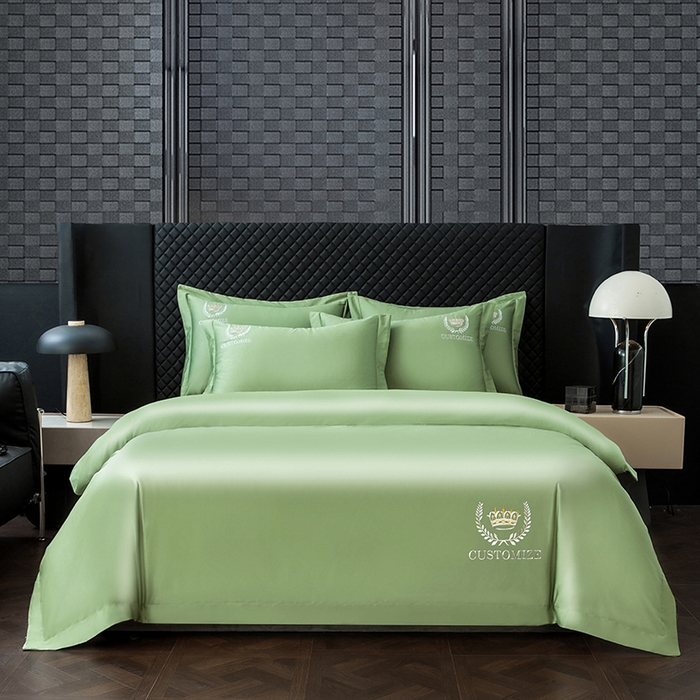 91家纺网 家纺一手货源 找家纺 （总）卡诗兰 2025新款A类50S双股新疆长绒棉贡缎面料刺绣四件套-高端礼盒装