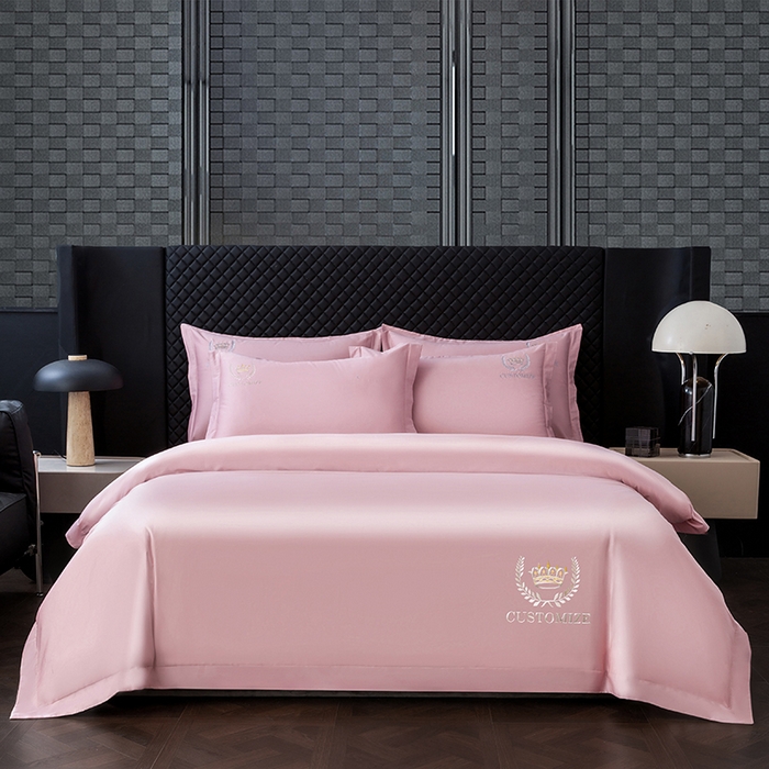 91家纺网 家纺一手货源 找家纺 （总）卡诗兰 2025新款A类50S双股新疆长绒棉贡缎面料刺绣四件套-高端礼盒装