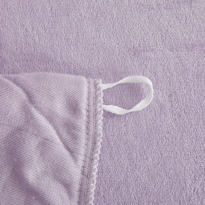 91家纺网 家纺一手货源 找家纺 卡诗兰 2025款高克重纯色牛奶绒雕花四件套 紫色