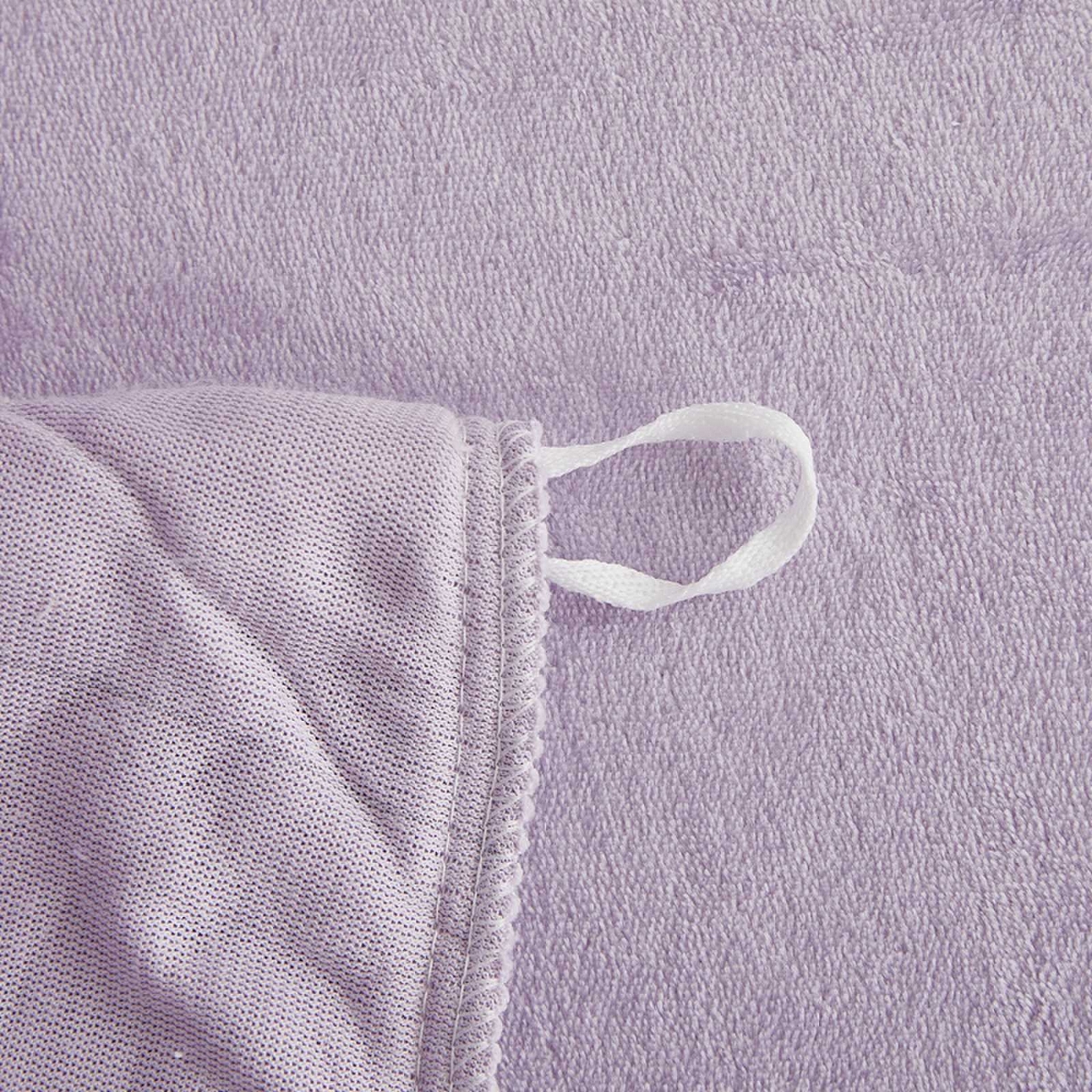 91家纺网 家纺一手货源 找家纺 卡诗兰 2025款高克重纯色牛奶绒雕花四件套 紫色