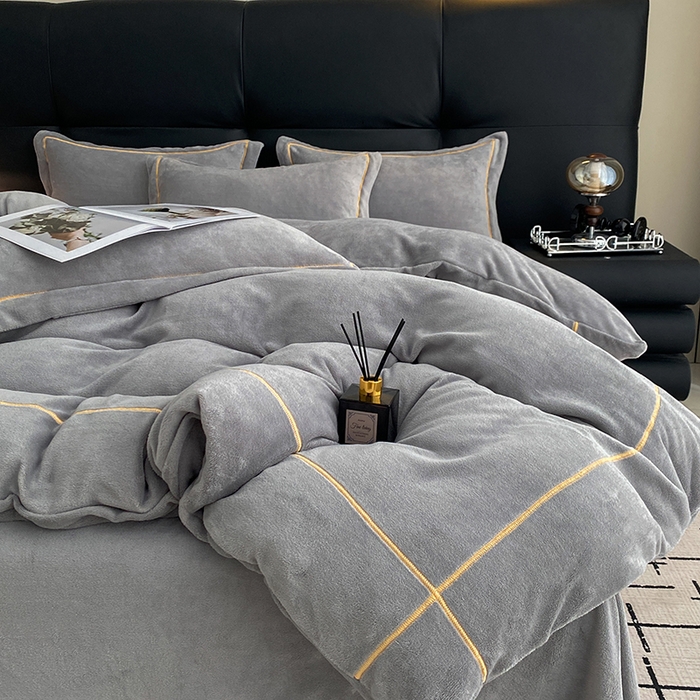 91家纺网 家纺一手货源 找家纺 （总）卡诗兰 2025款高克重加厚牛奶绒十字绣四件套