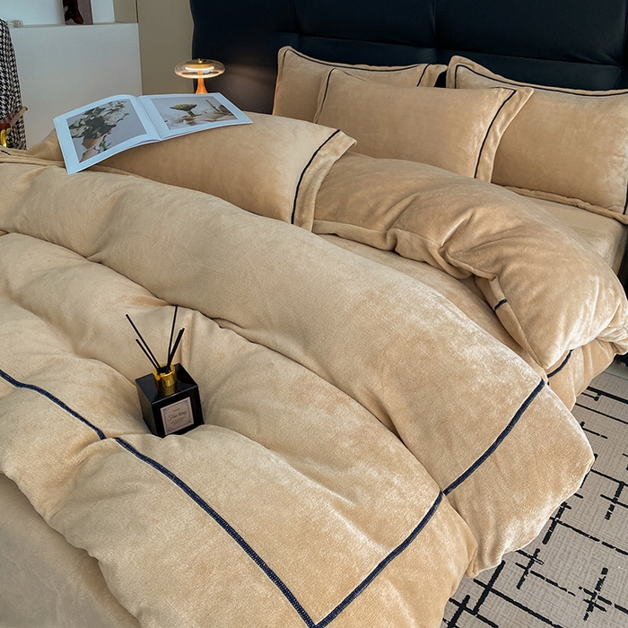 91家纺网 家纺一手货源 找家纺 （总）卡诗兰 2025款高克重加厚牛奶绒十字绣四件套